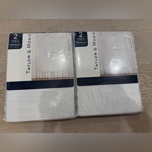 White curtains, brand new 4 panels